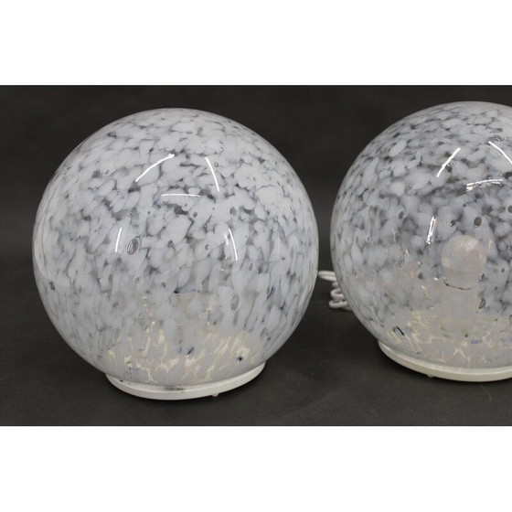 Image 1 of Vintage glass globe table lamp, 1980s
