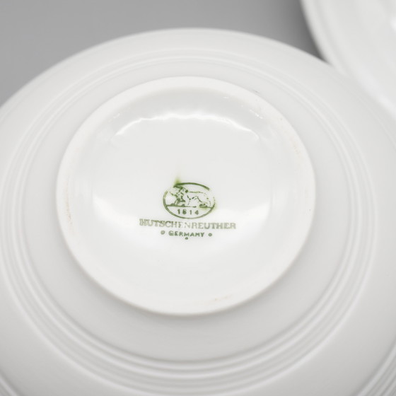 Image 1 of Rare Hutschenreuther Hans Achtziger Design Relief Bisque Porcelain ball Lid Box