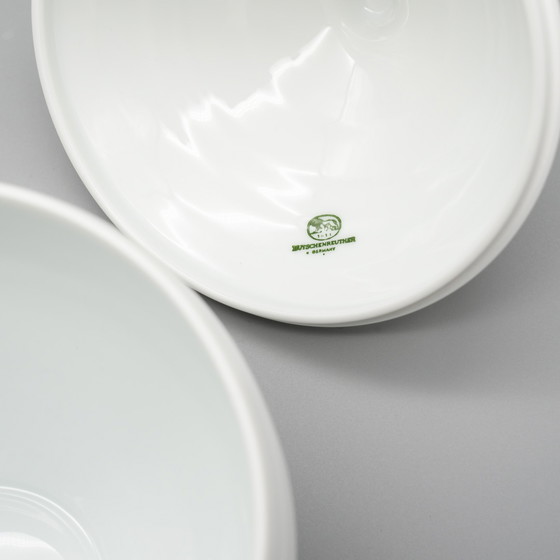 Image 1 of Rare Hutschenreuther Hans Achtziger Design Relief Bisque Porcelain ball Lid Box