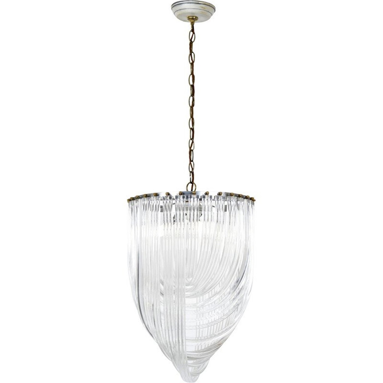 Lucite and brass chandelier sales