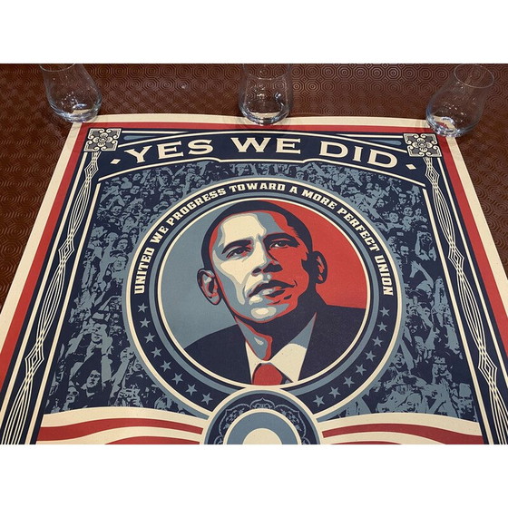 Image 1 of Vintage poster of President Barack Obama by Shepard Fairey, 2008