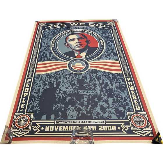 Image 1 of Vintage poster of President Barack Obama by Shepard Fairey, 2008