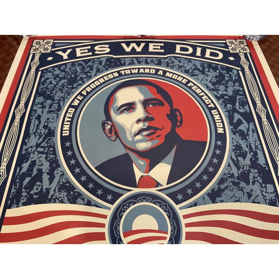 Image 1 of Vintage poster of President Barack Obama by Shepard Fairey, 2008
