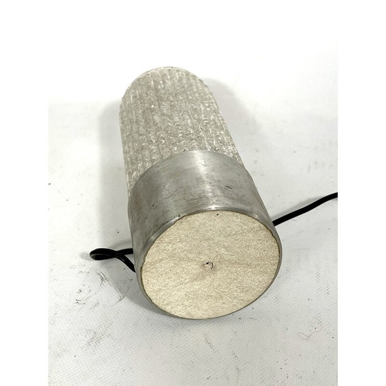 Image 1 of Vintage table lamp in glass and brushed metal model "Albenga" by Stilux Milano, Italy 1960
