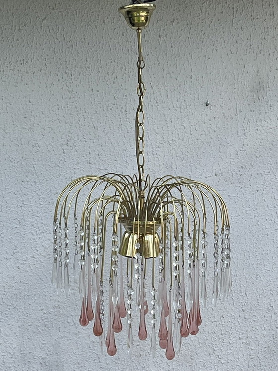 Image 1 of Murano Glass Cascade Chandelier