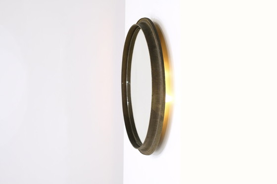 Image 1 of Large Illuminated Bronze Mirror