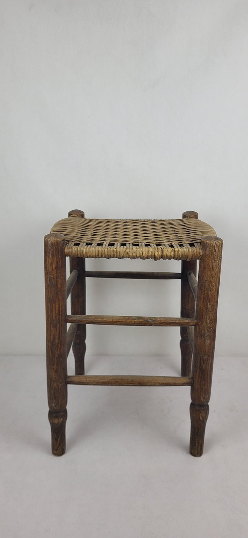 Woven Rattan Stool