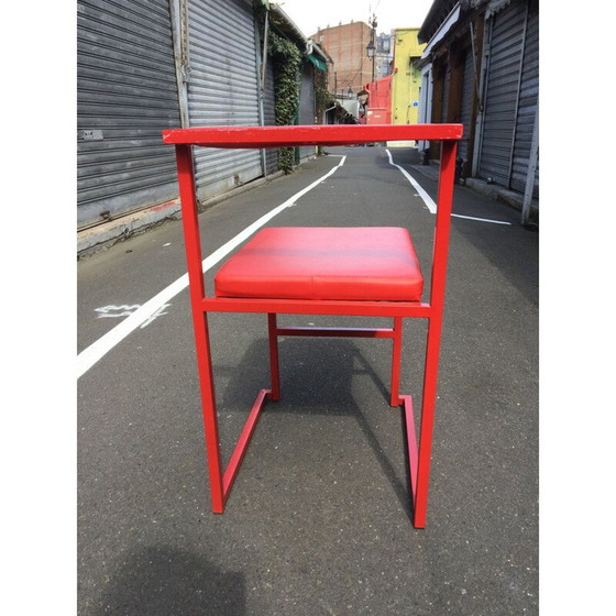 Image 1 of Set of 8 vintage chairs red 1980s