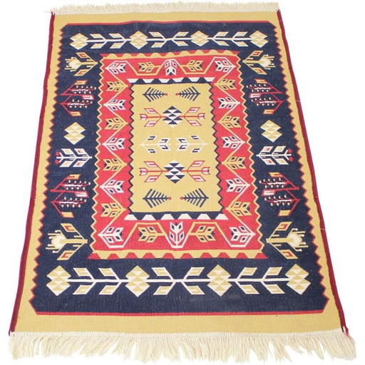 Alfombra vintage reversible de lana, 1960