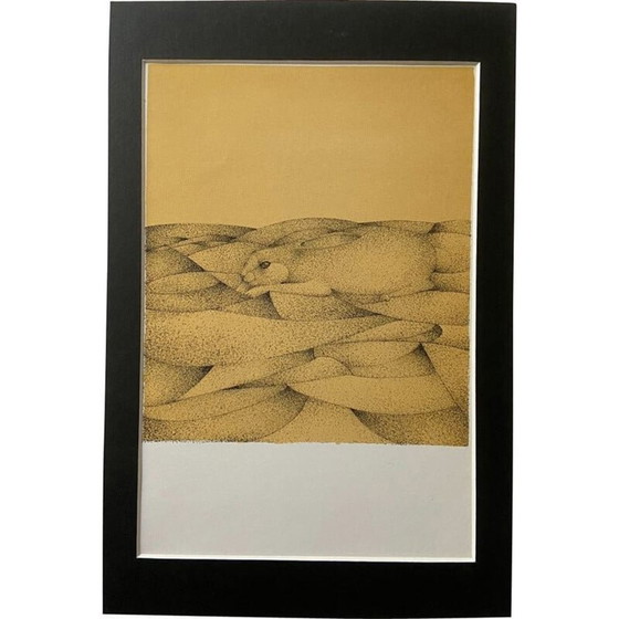 Image 1 of Vintage lithograph "Le Dilemme (Lièvre) Polymorphose" by François-Xavier Lalanne, 1978