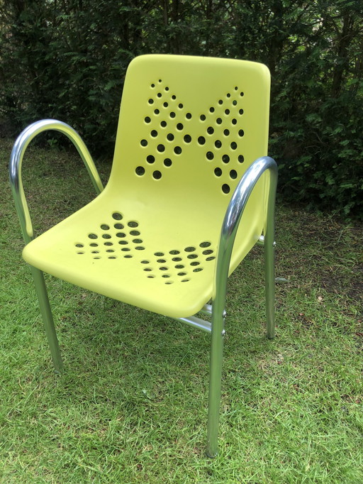 6x Boogie-Boogie By Amat-3 Stackable Green Chairs