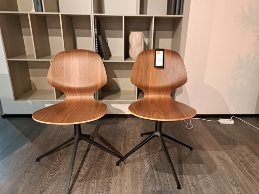 2 Florence Walnut Chairs From Boconcept