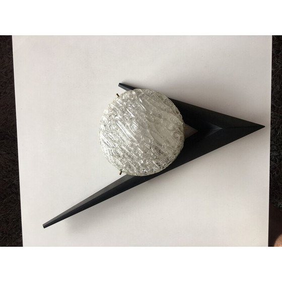 Image 1 of Vintage wall lamp in wood, metal and glass, France 1950