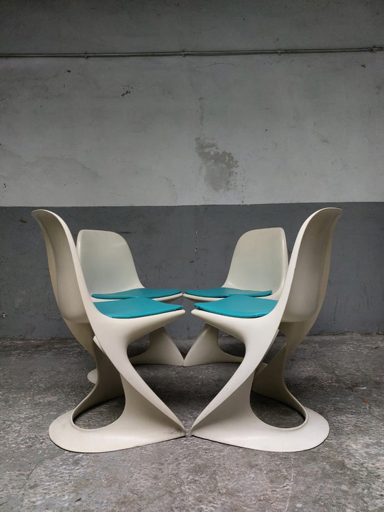 Image 1 of 4 x Plastic Casalino Dining Chairs by Alexander Begge for Casala