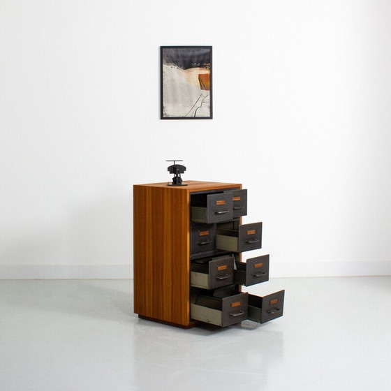 Image 1 of Vintage industrial furniture with teak cabinet