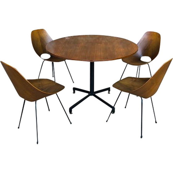 Image 1 of Set da pranzo Medea Mid-Century in teak di Vittorio Nobili per Fratelli Tagliabue, 1956