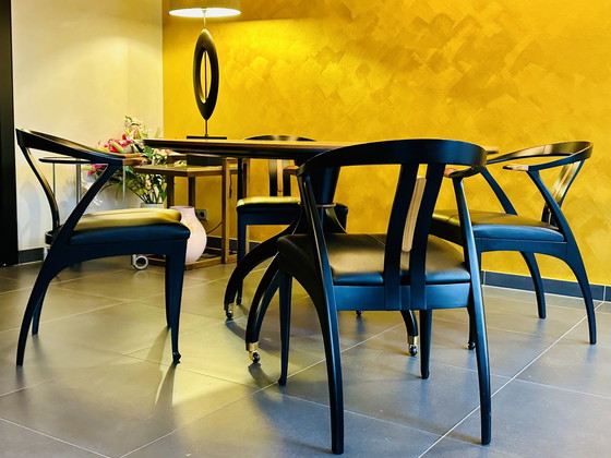 Image 1 of Giorgetti Progetti 63330 Centro Ricerche Chairs 4 Piece Set