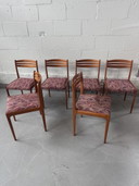 6x Chaises de salle à manger vintage