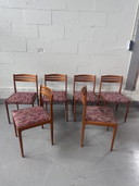 6x Chaises de salle à manger vintage