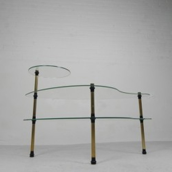 Image 1 of Etagère con 3 piatti in vetro a forma di rene - anni '50