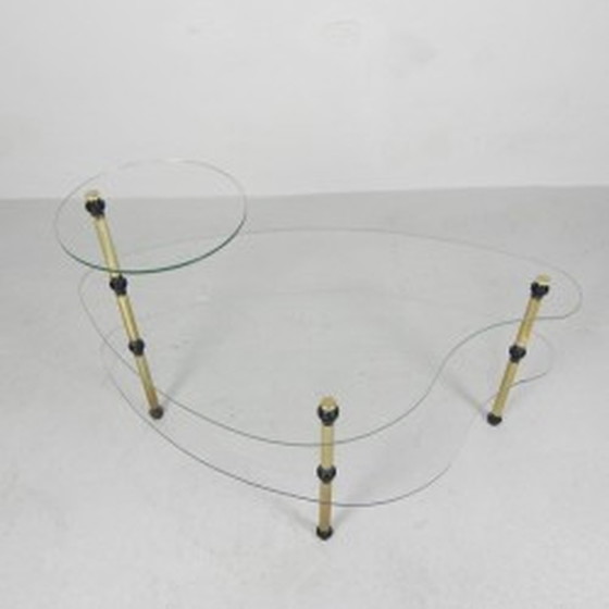 Image 1 of Etagère con 3 piatti in vetro a forma di rene - anni '50