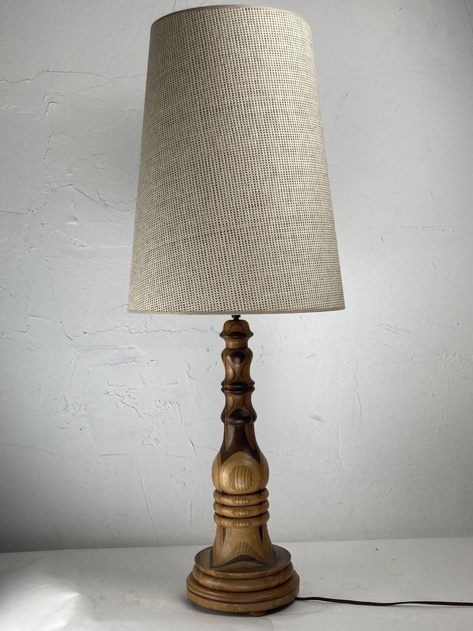 その他 50s wood lamp Art Deco Mid-Century Curved Wood Table Lamp, 1950S | €695 | Whoppah
