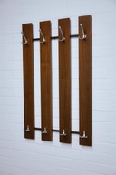 Vintage teak wall coat rack