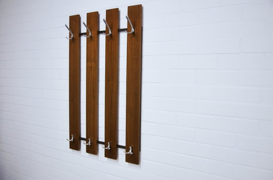 Image 1 of Vintage teak wall coat rack