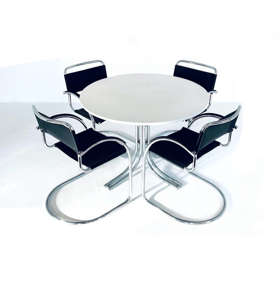 Image 1 of Tube Frame Dining Room Set, Italy '80s