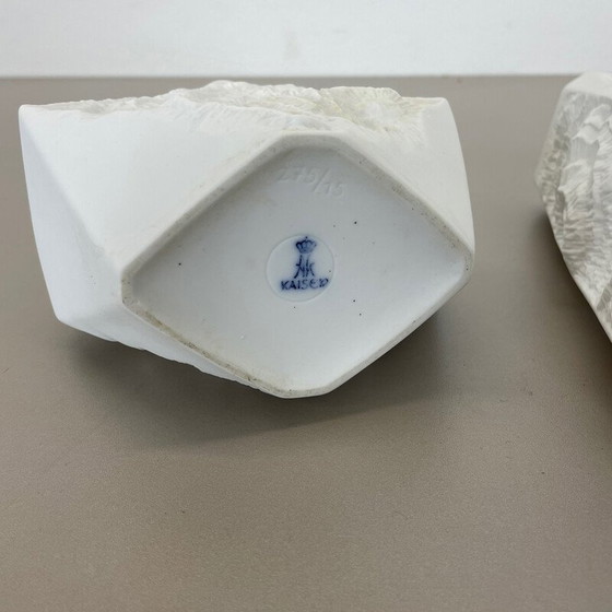 Image 1 of Pair of vintage Op Art porcelain vases by Ak Kaiser, Germany 1970s