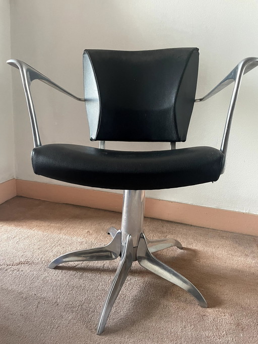 2X Vintage Office Chairs Aluminum