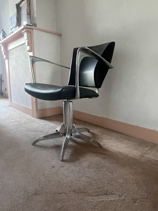2X Vintage Office Chairs Aluminum