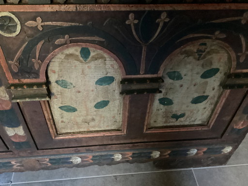 Antique Solid Oak Blanket Chest