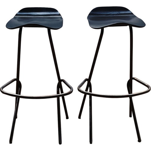 Pair of vintage Strain bar stools by Prostoria