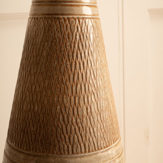 Image 1 of  Danish ceramic & wood lamp