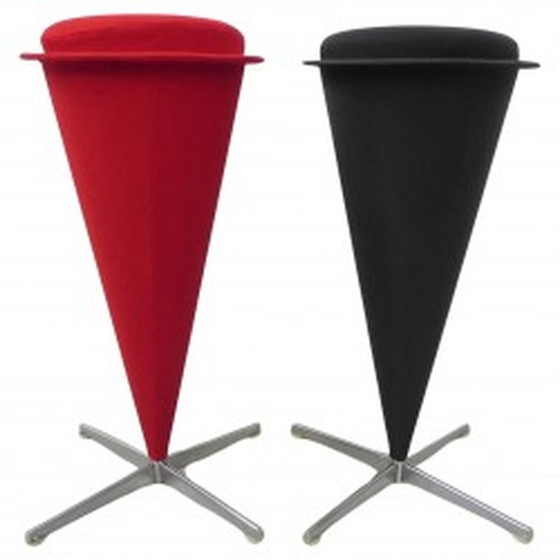 Image 1 of 2x Verner Panton Cone stools 