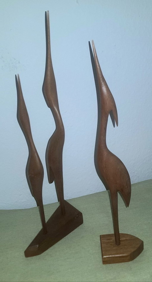 5X Teak Cranes