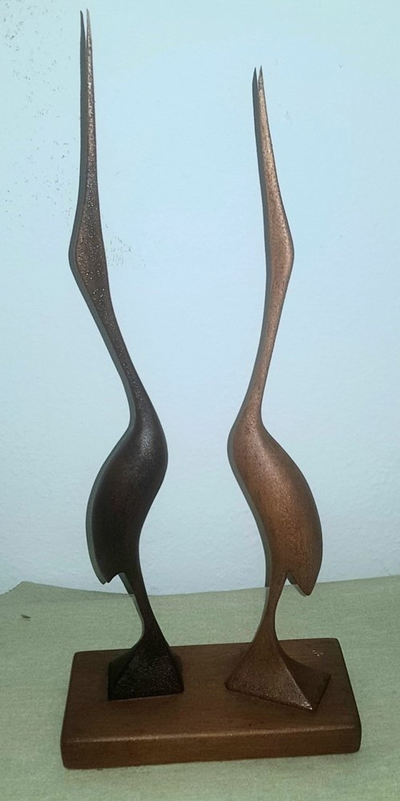 Image 1 of 5X Teak Cranes