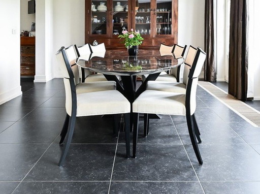 Modern Dining Table In Natural Marble