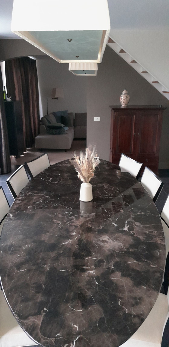 Image 1 of Modern Dining Table In Natural Marble