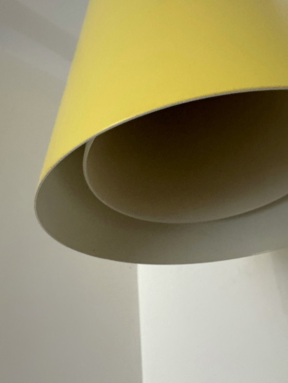 Image 1 of Yellow Metal Cylindrical Hanging Lamp Ikea 2000s