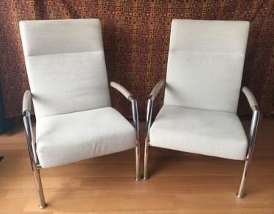 Image 1 of 2x Leolux Helical Armchairs