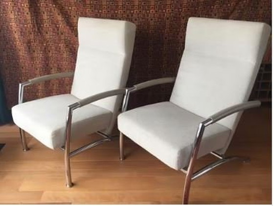 Image 1 of 2x Leolux Helical Armchairs