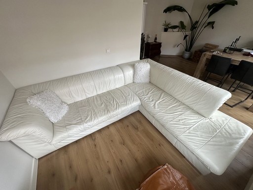 White Leather Corner Sofa