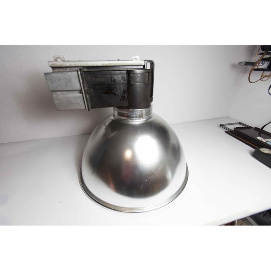 Image 1 of Set of 12 vintage chrome and black lamps, 1970