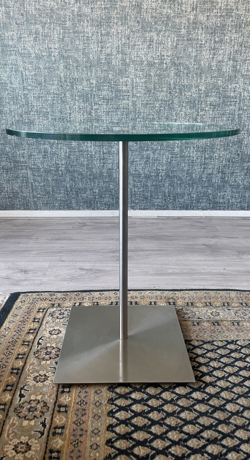 Glass side table