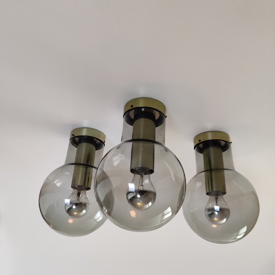 Image 1 of 3x Raak globe ceiling lamp