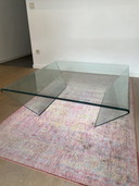 Table en verre vintage