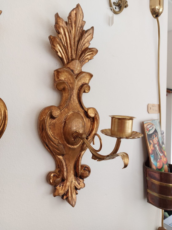 Image 1 of 2x Vintage Italian wall sconce