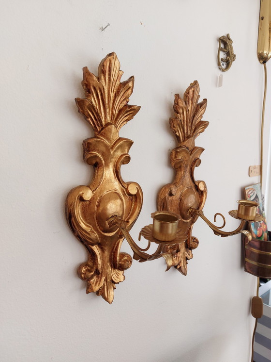 Image 1 of 2x Vintage Italian wall sconce